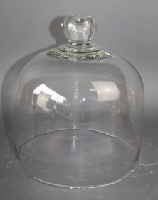 French glass cheese cloche dome