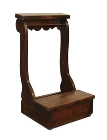 French rustic prayer bench in walnut