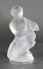 Lalique crystal miniature Diana & Faun figure