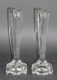 Pair of Rosenthal crystal candlesticks
