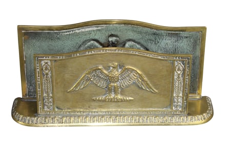 French Max Le Verrier bronze letter sorter with eagle