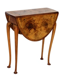 English Queen Anne petit gate leg drop side table