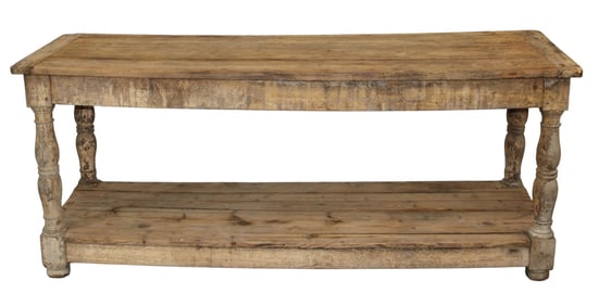 French drapers table in weathered pine