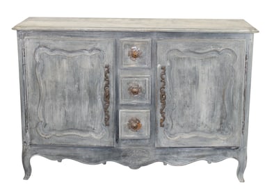 French Provincial sideboard with 2 doors and 3 drawers