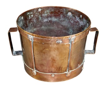 French copper wine measure with handles