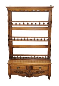 French Provincial estainier cabinet in walnut