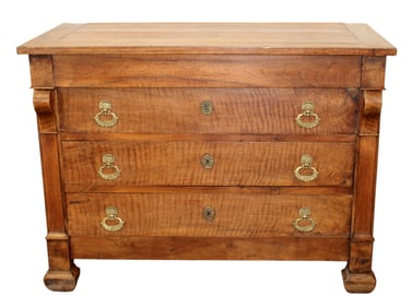 French Empire commode in walnut