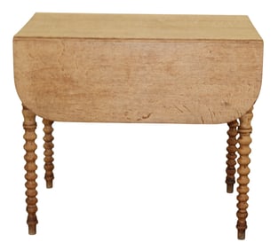 English drop side bobbin leg table in bleached oak