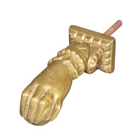 French bronze door knocker with hand