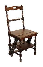 French convertible folding library ladder chair