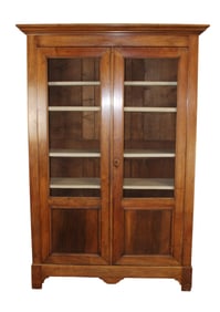 French Louis Philippe 2 door bookcase in walnut