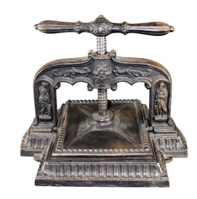 French cast iron book press