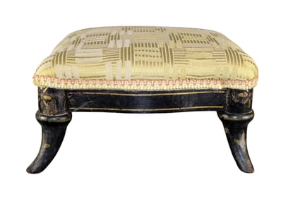 French Napoleon III ebonized footstool