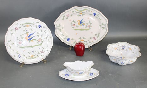 Lot of 4 pieces of French Martre Tolosane faience