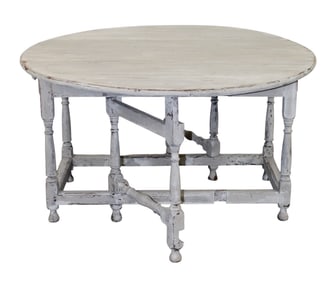 Painted drop side table with drawers