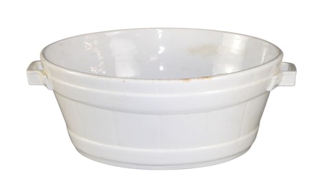 Belgian Boch La Louvière ceramic oval basin