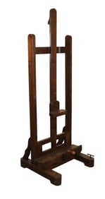 French artist easel with crank handle