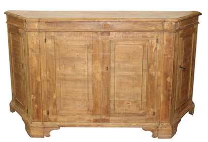 Italian 18th century tapered side credenza in pine