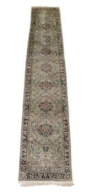 Fine silk rug 8'9" x 2'6"