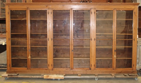 French Louis Philippe 6 door bookcase in walnut