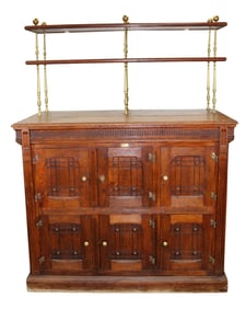 French M. Ducol Paris restaurant ice box island with etagere display