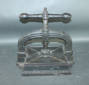 French cast iron book press