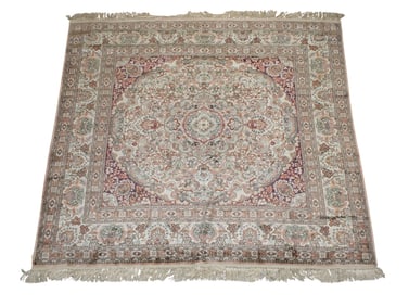 Fine silk rug 5' x 5'