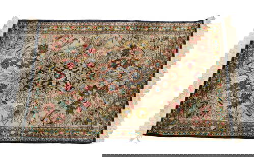 Fine silk rug 3' x 2': Fine silk rug 3' x 2'