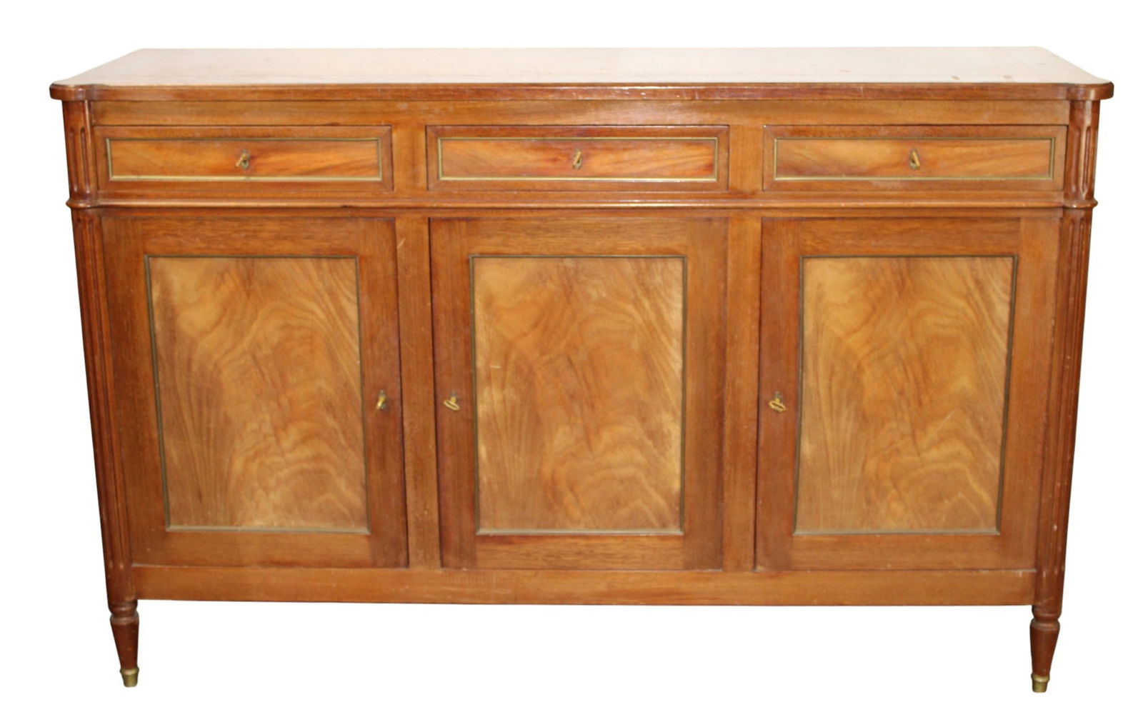 French Louis XVI style 3 door sideboard (1 of 6)