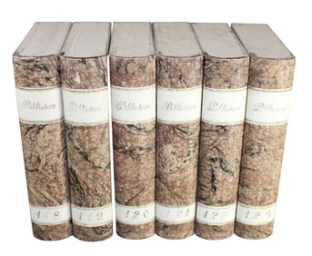 Lot of 6 Italian faux book boxes