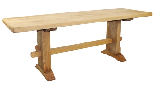 French bleached oak trestle table