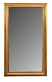 French Louis Philippe gold leaf rectangular framed mirror