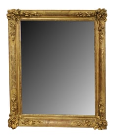 French Louis XV giltwood mirror