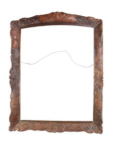 French 18th century relief carved frame