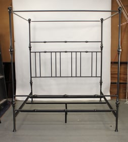 After Giacometti king size iron canopy bed