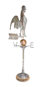 Copper weathervane with rooster