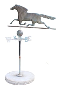 Copper horse form weathervane