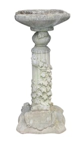 Cast garden concrete pedestal base bird bath