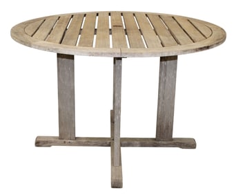 Teak round outdoor table