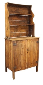 French pine kitchen cabinet with open shelves