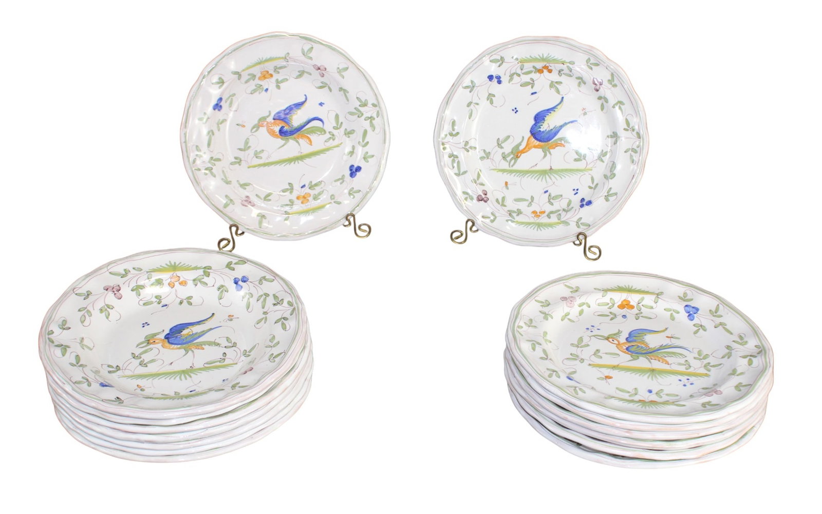 Lot of 15 French Martre Tolosane faience (1 of 12)