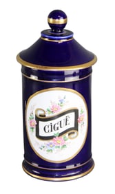 French porcelain apothecary jar