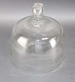 French glass domed cheese cloche