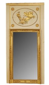 French Empire trumeau mirror with chariot