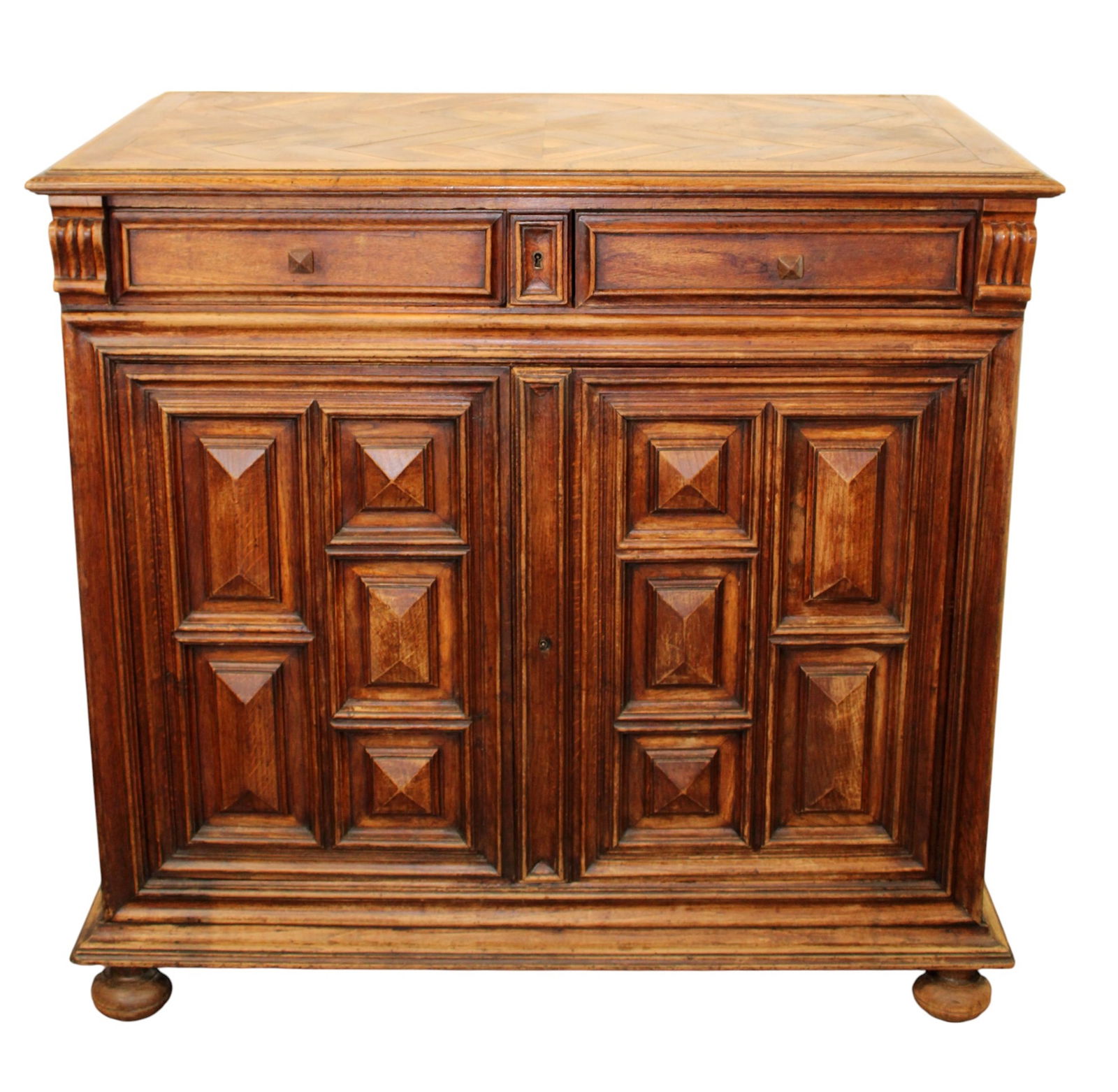 French raised panel buffet bas with parquet top (1 of 7)