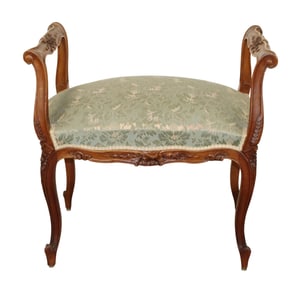 French Louis XV style bench in walnut