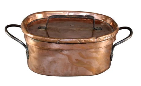 French copper daubier stew pot
