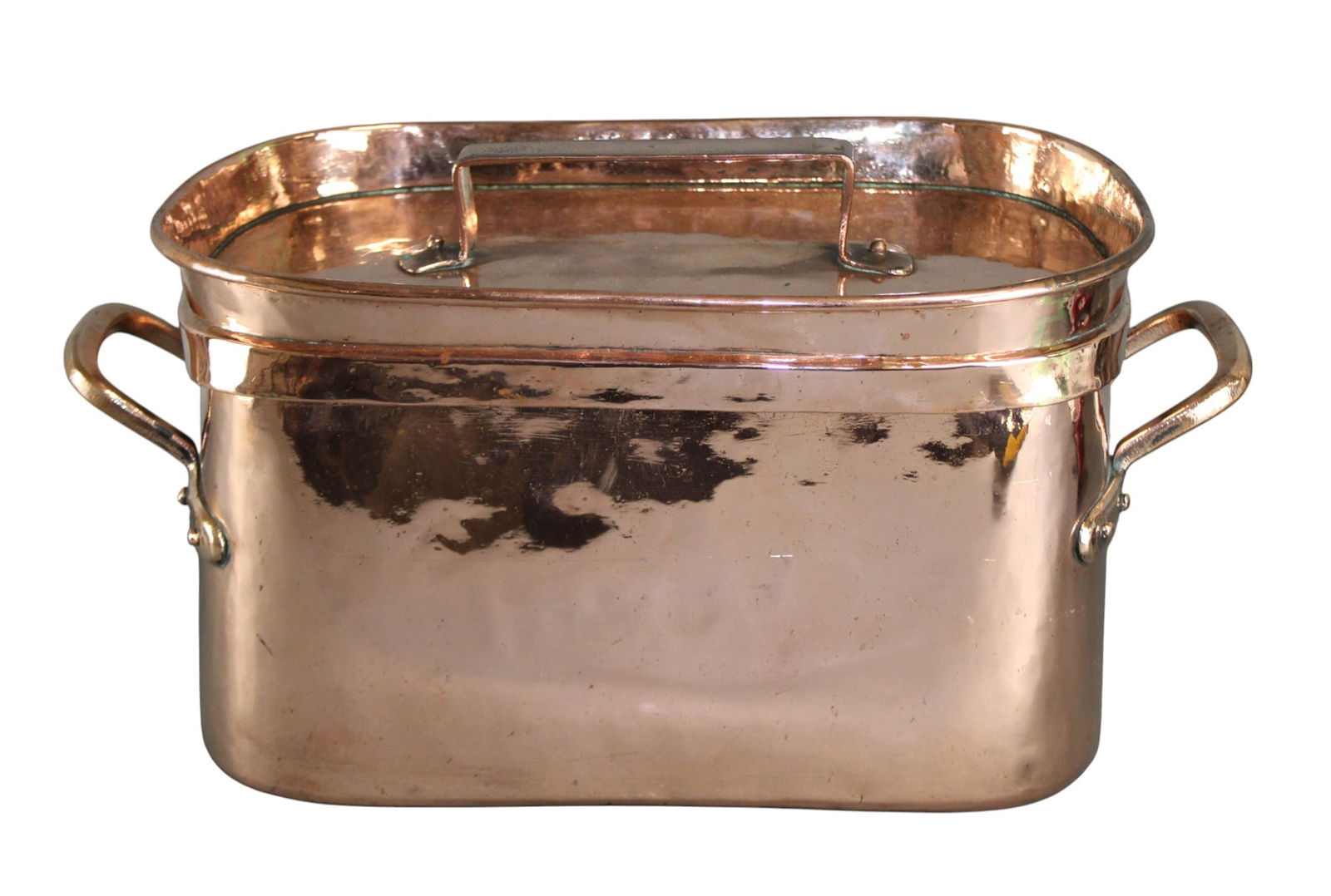 French polished copper daubier lidded pot (1 of 7)