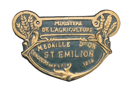 French agricultural first place medallion - St. Emilion