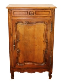 French Provincial single door cabinet in walnut